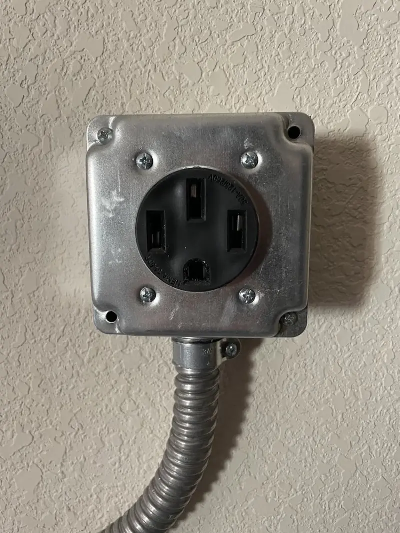 NEMA 14-50 outlet installed for Electrical Panel Upgrade in Ogden